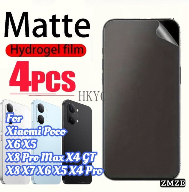 4 Stück matte Hydrogel-Displayschutzfolien für Xiaomi POCO X8 X7 X6 X5 X4 Pro und POCO X8 Pro Max X6 X5 X4 GT - Bild 1