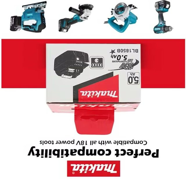 Makita BL1860 Akku 18V 6Ah Lithium-Ionen Akku in Schwarz für LXT 400 Serie - Bild 1