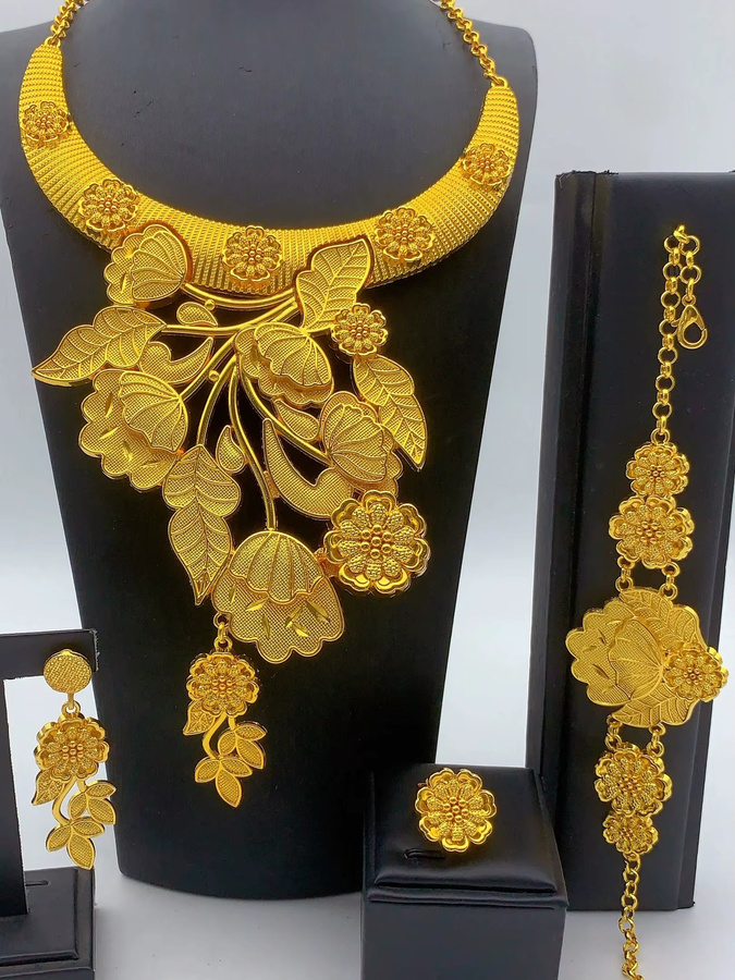 Schmuckset Damen, Gold, lange Halsketten-Sets - Bild 4