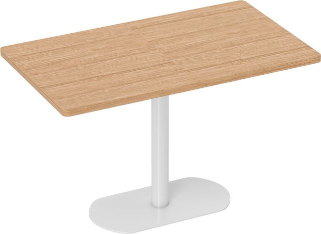 HOMCOM Esstisch rechteckig für 6 Personen im skandinavischen Stil, Eichenholzoptik und Weiß, B/T/H: 120 x 70 x 75 cm - Bild 1