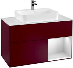 V&B Waschtischunterschrank Finion 100 Wandbeleuchtung in Weiß lackiert B/T/H: 100 x 50,1 x 50,1 cm - Bild 1