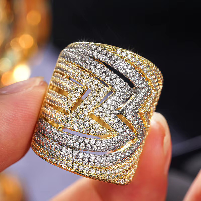 Huitan Ringe, Bicolor, Zirkonia, Damen - Bild 5