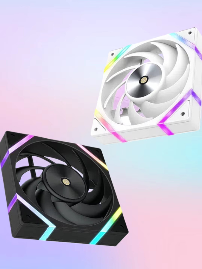 AuyiHomu ARGB PC-Gehäuselüfter mit FDB-Lager und RGB-Lichtstreifen, Schwarz, 120 mm - Bild 4