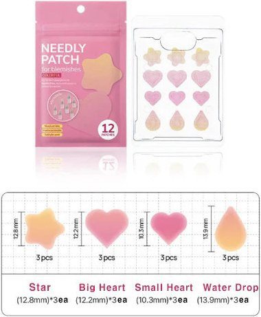 NEEDLY Patch For Blemishes Colorful, 12 Patches, Salicylsäure, Niacinamid - Bild 1