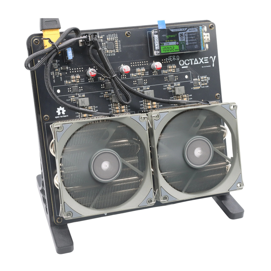 Bitaxe NerdOCTAxe Bitcoin Solo Miner mit BM1370 ASIC Chip, 9.6 Th/s, 180W, Schwarz - Bild 2