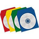 MediaRange CD/DVD Papierhüllen Color-Pack mit Sichtfenster, wiederverschließbar, farbig sortiert, 100 Stück - Bild 2
