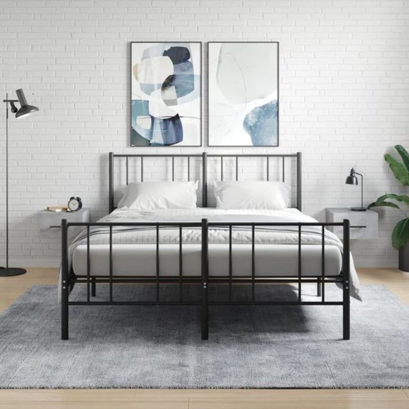 Vidaxl Wand-Nachttische 2er-Set in Betongrau aus Holzwerkstoff und Beton, B/T/H: 35 x 35 x 20 cm - Bild 1