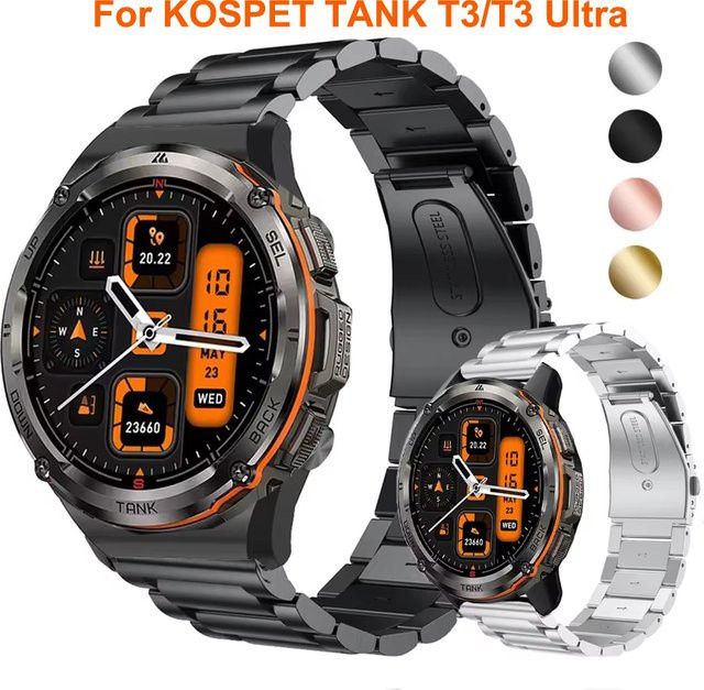 Kospet Tank T3 Ultra Smartwatch Armband, Edelstahl, 22 mm, Unisex - Bild 1