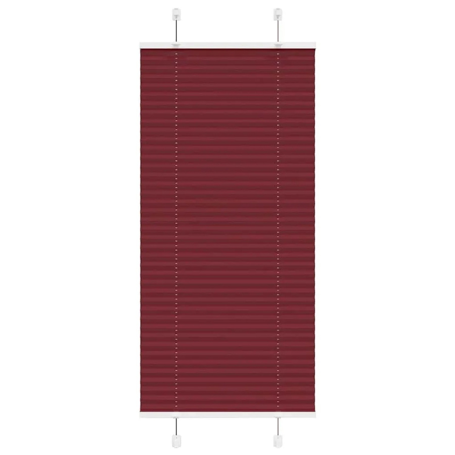 vidaXL Plissee Bordeauxrot, semi-transparent, Polyester, B: 55 cm, H: 100 cm - Bild 2