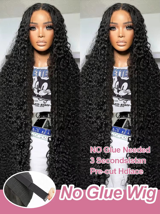 Line hair Deep Wave Glueless Perücke, 40 Zoll, 100% Echthaar, Damen - Bild 2