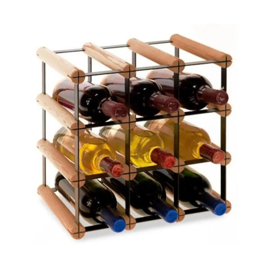 PROREGAL Vinotega Mod Modulares Weinregal aus massivem Kiefernholz, Braun geölt, H x B x T: 32,5 x 32,5 x 24,5 cm - Bild 2