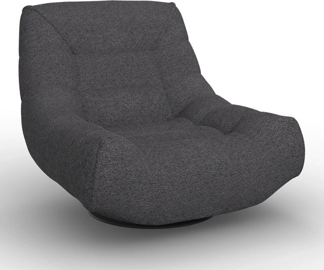 Bessagi Home Sessel Lorena in Schwarz mit Bouclé-Bezug, drehbar und modern - Bild 1