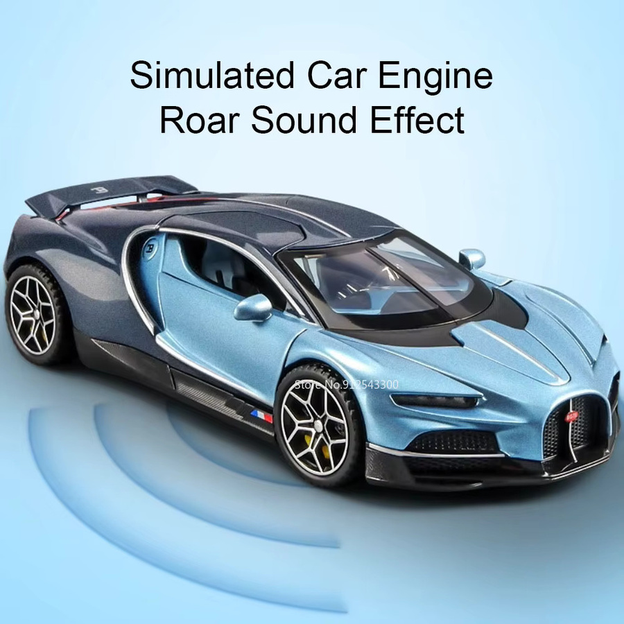 RMZ city Tourbillon Chiron Sportwagen, Modell Spielzeug, 1:32, mit Licht und Sound, blau - Bild 3