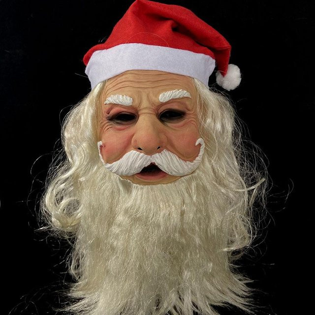 Weihnachtsmann-Maske für Cosplay, Vollgesichts-Requisiten, beige - Bild 1