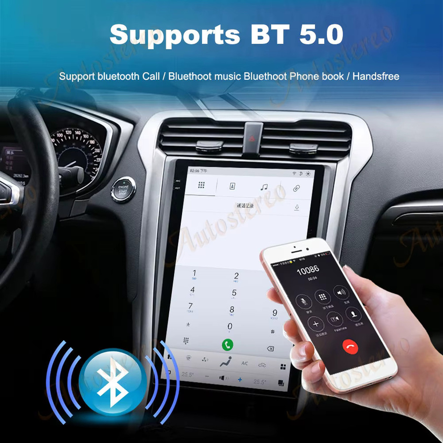 ZWNAV Android 13 Multimedia Autoradio mit 14,4 Zoll Display und GPS Navigation für Ford Fusion MK5 Mondeo 2013-2021 in Schwarz - Bild 3