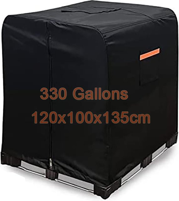 MY·BAKERMAN IBC-Wassertankabdeckung für 1000 l, wasserdichte Outdoor-Gartenschutzabdeckung mit Reißverschluss - Bild 1