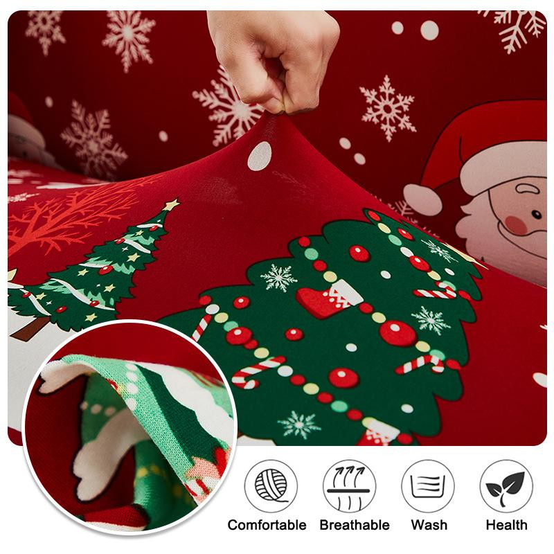 Elastischer Weihnachts-Sofabezug von Yiran Furniture in Rot für 1 Sitzplatz - Bild 2