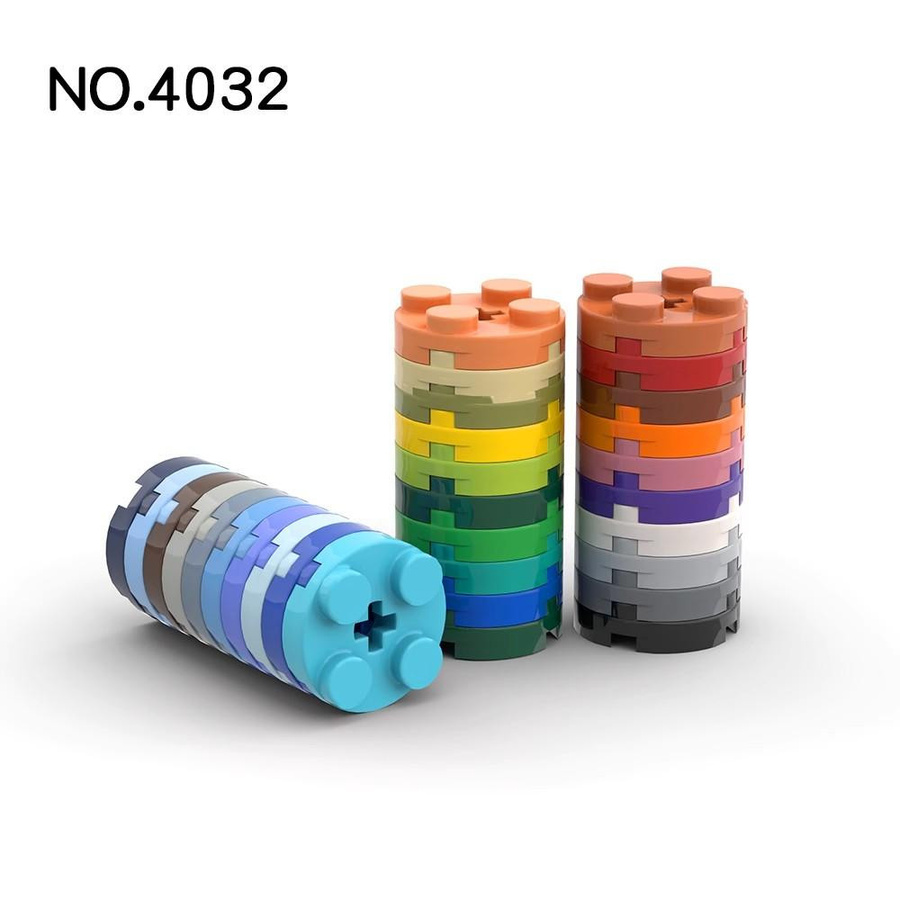 Yiran toy MOC Bauteile 4032 Platte Rund 2x mit Achsloch 50-teiliges Set - Bild 2