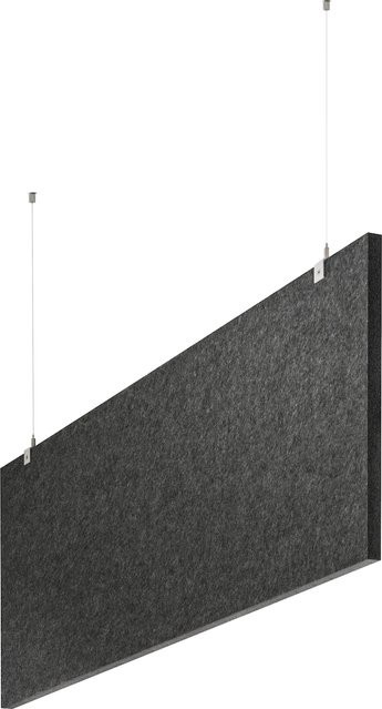 LAUTLOZ Baffel-Set Deckenträger aus Filz in Anthrazit, B/T/H: 150 x 25 x 2,5 cm - Bild 1