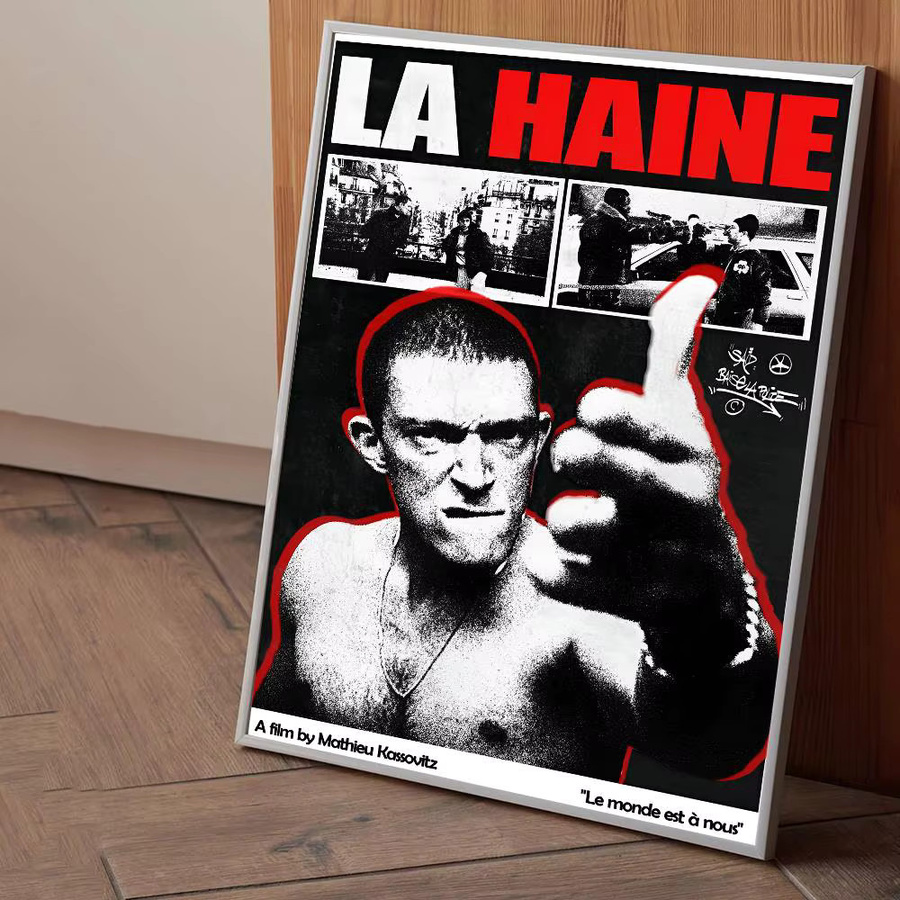 Wasserdichter Wandkunstaufkleber Film La Haine Poster in Mehrfarbig für dein Wohnzimmer oder deine Bar - Bild 5