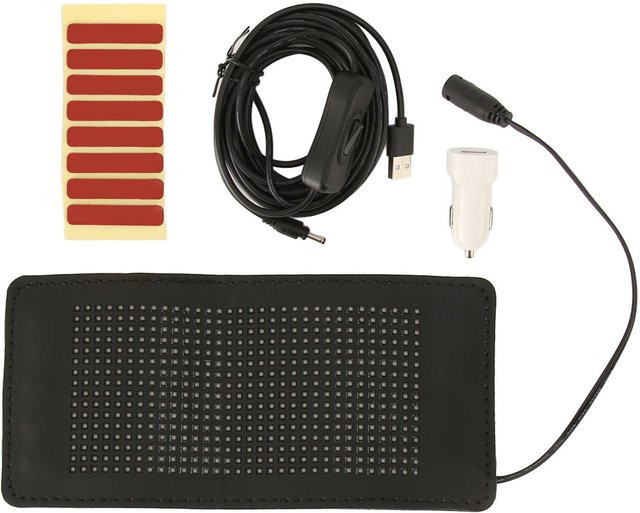 KONNWEI Programmierbares LED-Laufschrift-Schild mit Bluetooth-App-Steuerung und USB-C, Wasserdicht und Faltbar, Schwarz - Bild 1