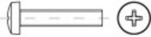 TOOLCRAFT Linsenschrauben M3 40mm Kreuzschlitz Phillips DIN 7985 aus Stahl galvanisch verzinkt in Silber, 200 Stück - Bild 1
