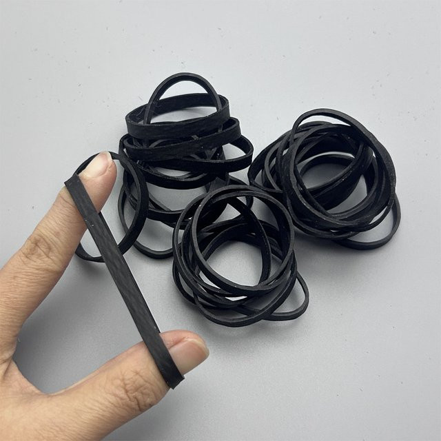 100 Stück elastische Gummibänder in Schwarz für Büro und Schule - Bild 1