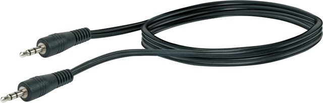 Schwaiger Audio Anschlusskabel Schwarz mit 3,5 mm Jack, Länge: 0,75 m - Bild 1