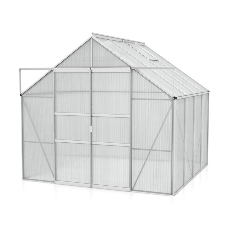 Vitavia Gewächshaus Mars 6700 aus Aluminium in Silber mit Polycarbonat-Verglasung und Doppelschiebetür, 6,7 m² - Bild 2