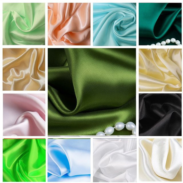 Satin Seidenstoff in Braun als DIY Zubehör für Geschenkboxen und Hochzeitsdekorationen - Bild 1