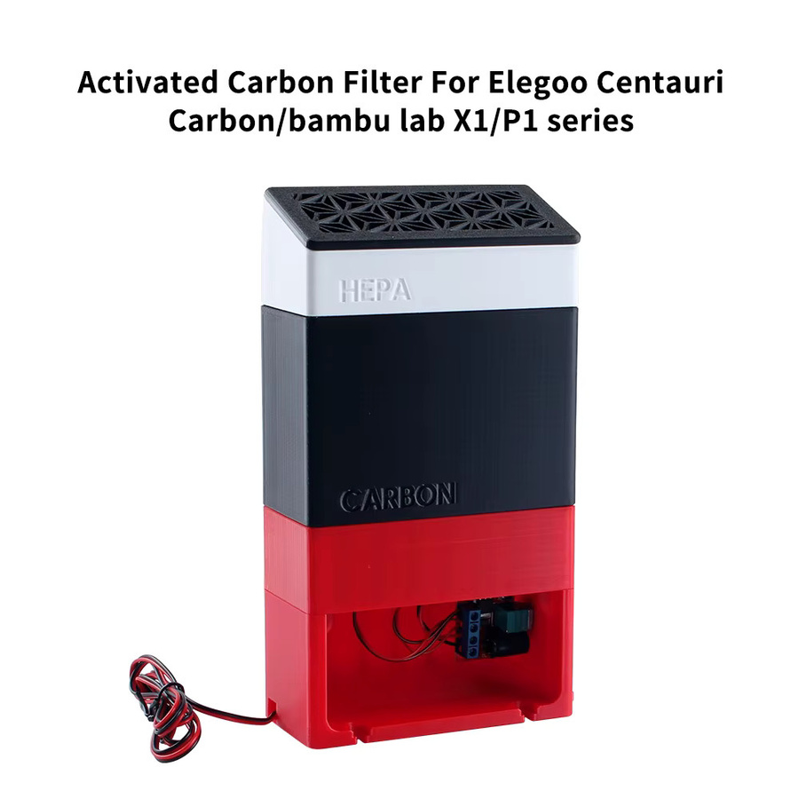 Aktivkohlefilter für Bambu Lab X1C P1P V2.0 zur Geruchsreinigung von ABS ASA und Nylon Filament, Schwarz - Bild 2