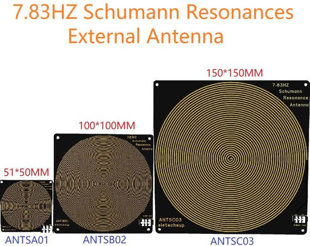 Eletechsup Schumann-Resonanz-Generator mit externer Antenne und 3,5 mm Audioeingang, einstellbar von 0,01-300 kHz, Farbe: Anthrazit - Bild 1