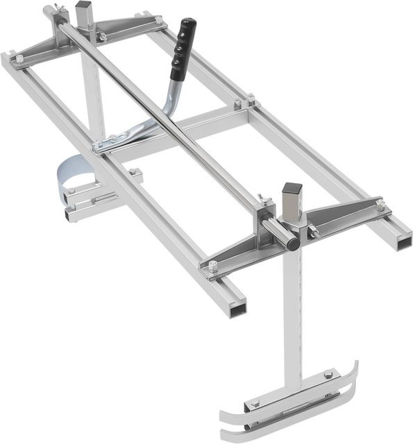Höhenverstellbare Kettensägenmühle aus Aluminium in Silber mit sicherem U-förmigem Stahl, passend für 1/2 bis 12 Zoll - Bild 1