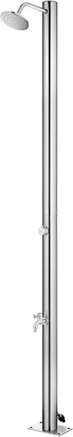 vidaXL Gartendusche aus Edelstahl in Silber, Höhe: 215 cm - Bild 1