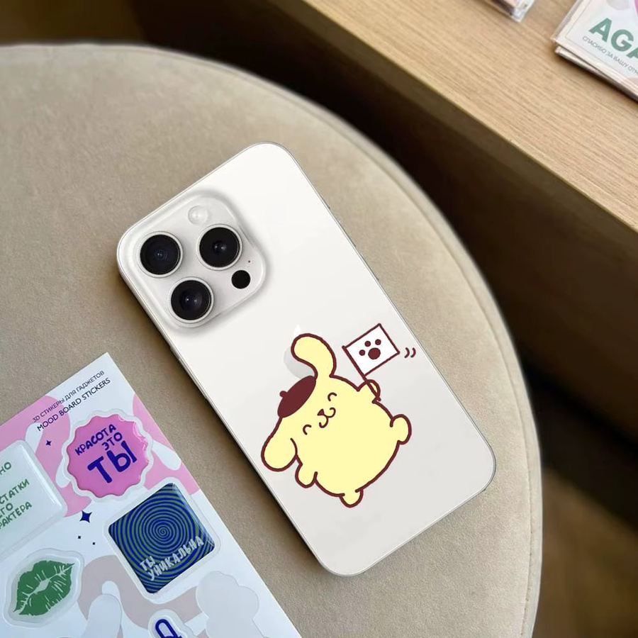 P-Pom Pom Purin Handyhülle für Apple iPhone 11 bis 17 Pro Max, transparente weiche Schutzhülle - Bild 2