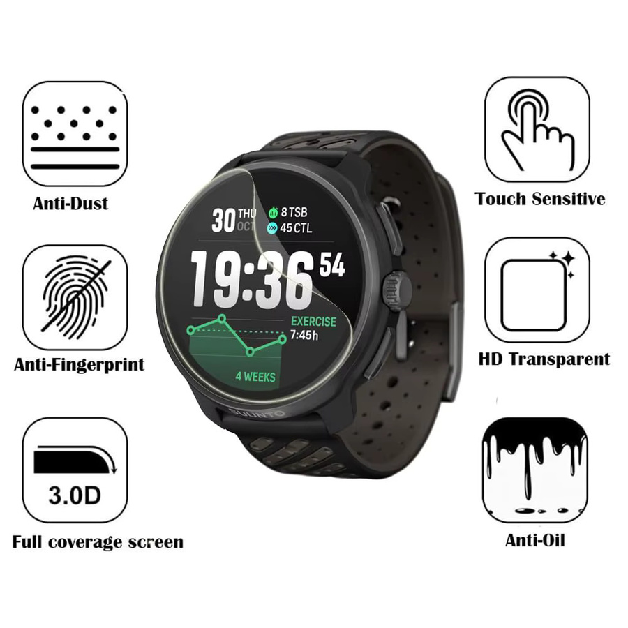 Suunto Displayschutzfolie TPU, transparent, Unisex - Bild 3