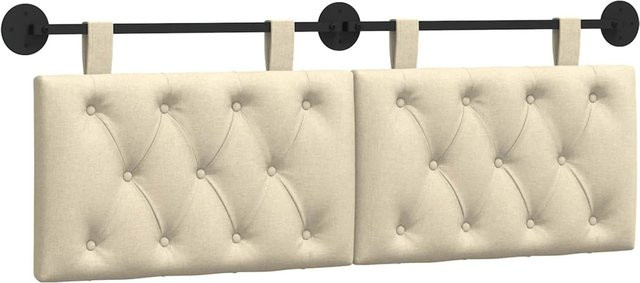 vidaXL Wandmontiertes Polsterpaneel in Beige mit Stoffbezug, B/H/T: 130 x 55 x 7 cm - Bild 1