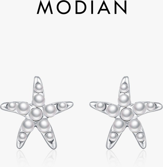 MODIAN Ohrstecker 925 Silber, Kristall, Perle, Damen - Bild 1