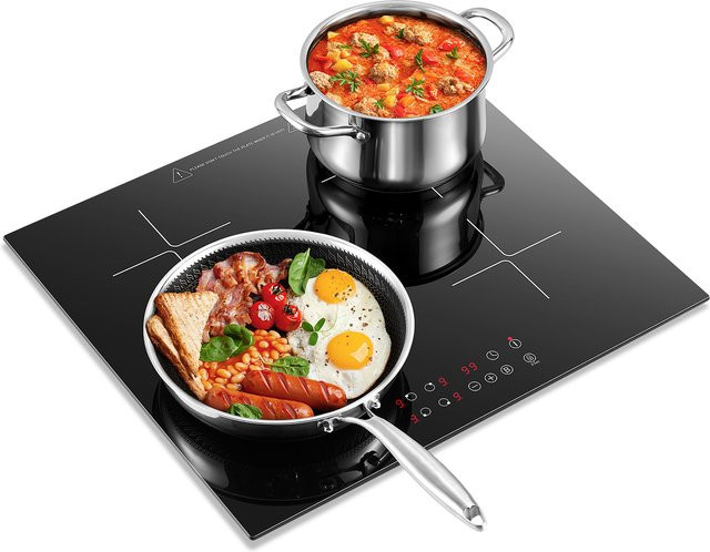 KICHPOWER Induktionskochfeld mit 4 Platten, Einbaugerät, Schwarz, Breite: 60 cm - Bild 1