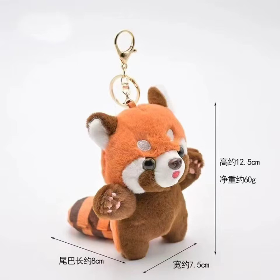 Yupsk Roter Panda Plüschtier Anhänger, Waschbär Puppe, Rot - Bild 5