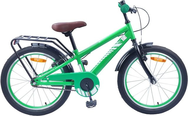 vidaXL Kinderfahrrad 18 Zoll Grün für 5-7 Jahre Alt - Bild 1