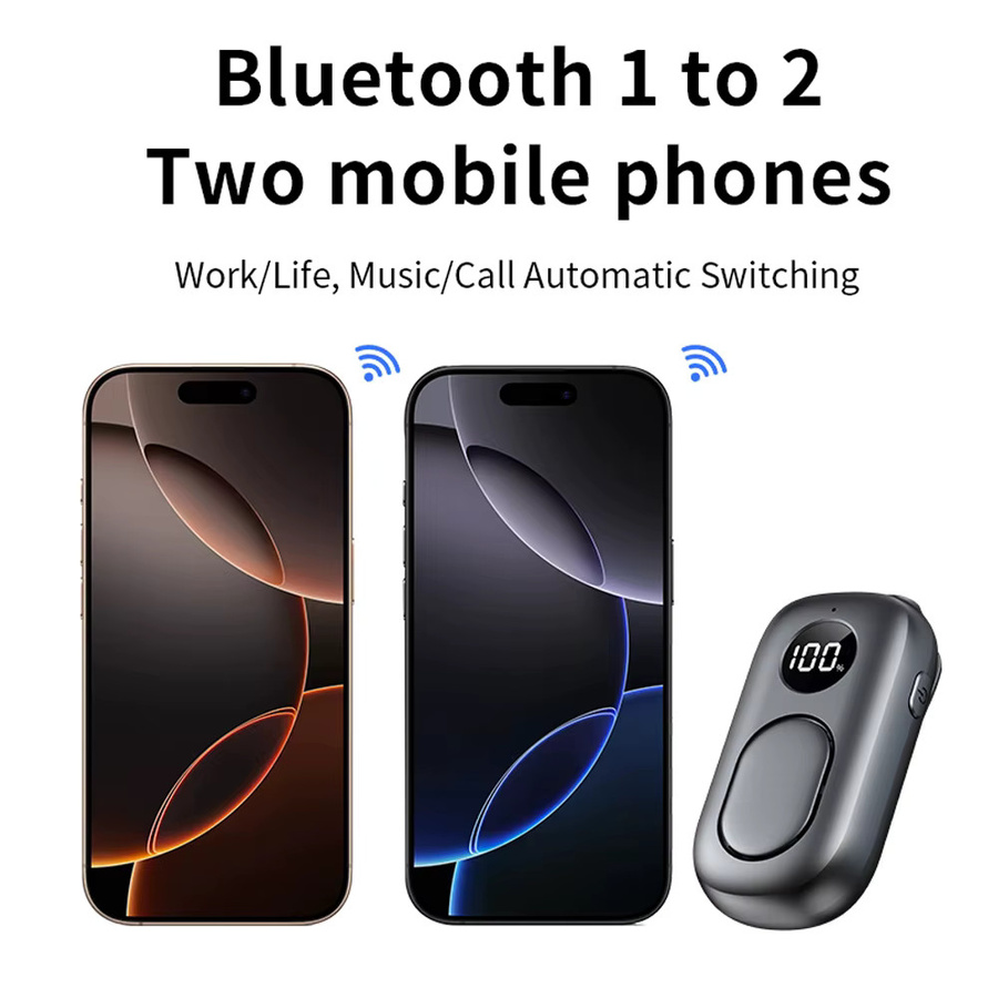 KEBIDU Bluetooth 6.0 Audio-Empfänger mit HD-Display, Wireless AUX Adapter 3,5mm Jack, HiFi-Stereo-Player für TV und Auto, Schwarz - Bild 6
