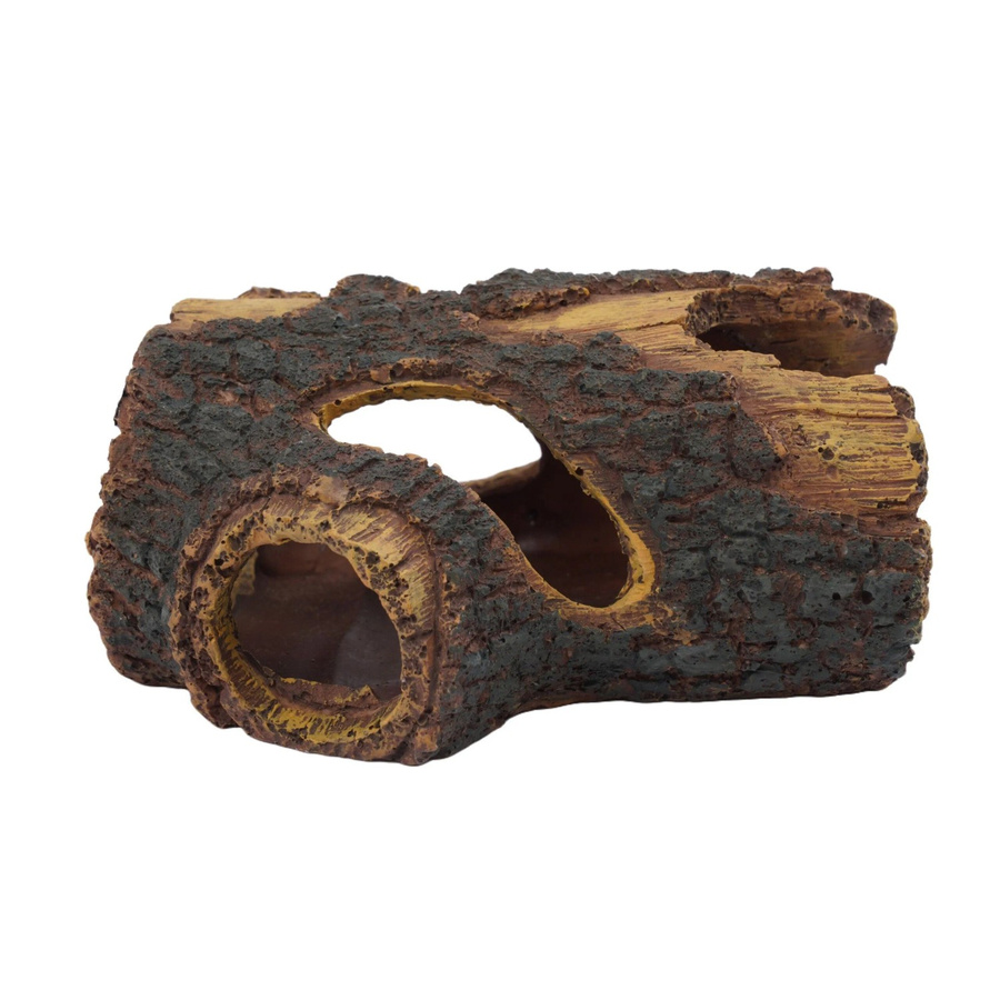 Relaxdays Aquariumdekoration Baumstamm aus Polyresin in Braun als ungiftige Versteckhöhle für Süßwasser und Salzwasser, H x B x T: 13,5 x 5,5 x 9 cm - Bild 2
