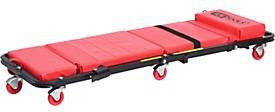 KS-Tools Fahrbare Liege mit Klappsitz in Schwarz-Rot, B/T: 120 x 42 cm - Bild 1