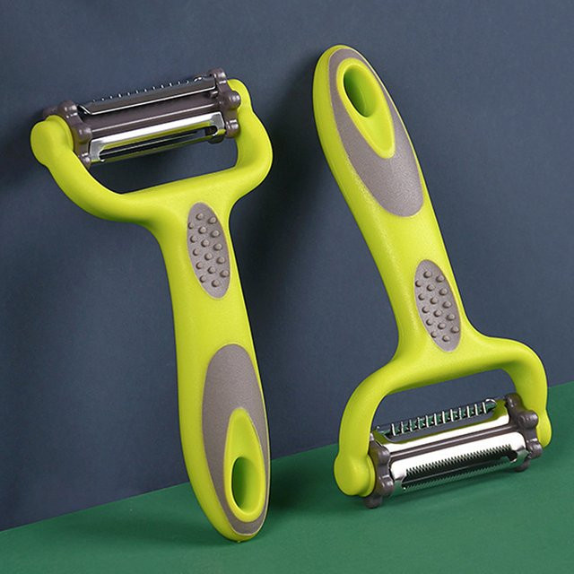 Venlohome 3-in-1 Rotationsschäler für Obst und Gemüse in Grün - Bild 1