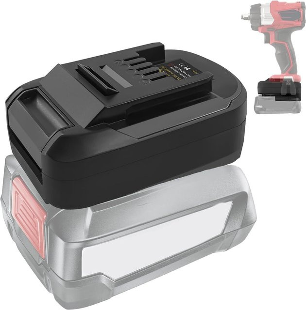 XMSJ Batterieadapter für Bosch 18V PBA-Serie Lithium-Akku-Konverter für E-inhell 18V Li-Ionen-Akku Elektrowerkzeug-Bohrmaschine, Schwarz - Bild 1