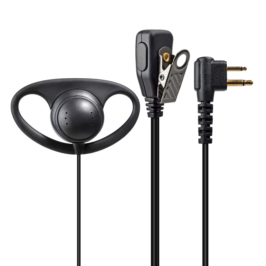 RUNUPTOP D-Ring Funk-Ohrhörer mit PPT-Mikrofon in Schwarz, In-Ear Sicherheits-Headset kompatibel mit Motorola DP1400 CP040 GP88 GP300 Walkie-Talkie - Bild 4
