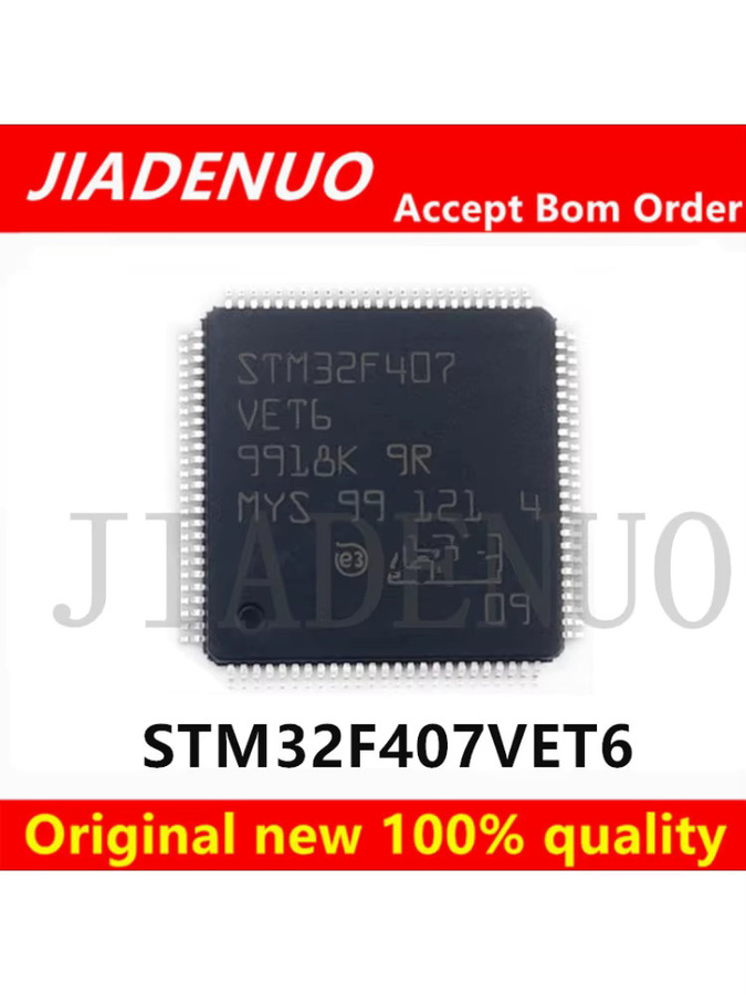STMicroelectronics STM32F407VET6 STM32F407VGT6 Chipsatz in Schwarz (QFP-100) - Bild 2