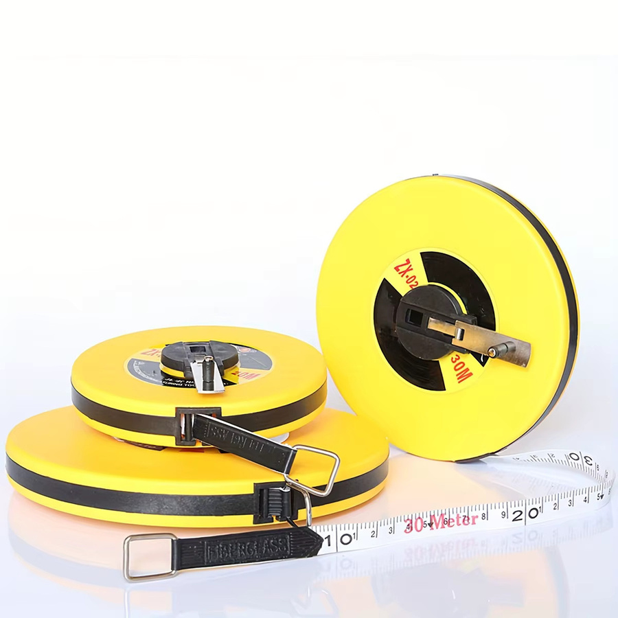 NIUXIANG Glasfaser-Maßband in Gelb mit doppelseitigem Druck (Zoll/metrisch) für Bauarbeiten, Länge: 20 m - Bild 4
