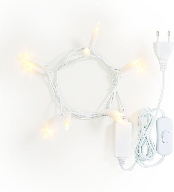 Konstsmide LED Mini Lichterkette mit Schalter, 10 warmweiße Dioden in Weiß - Bild 1
